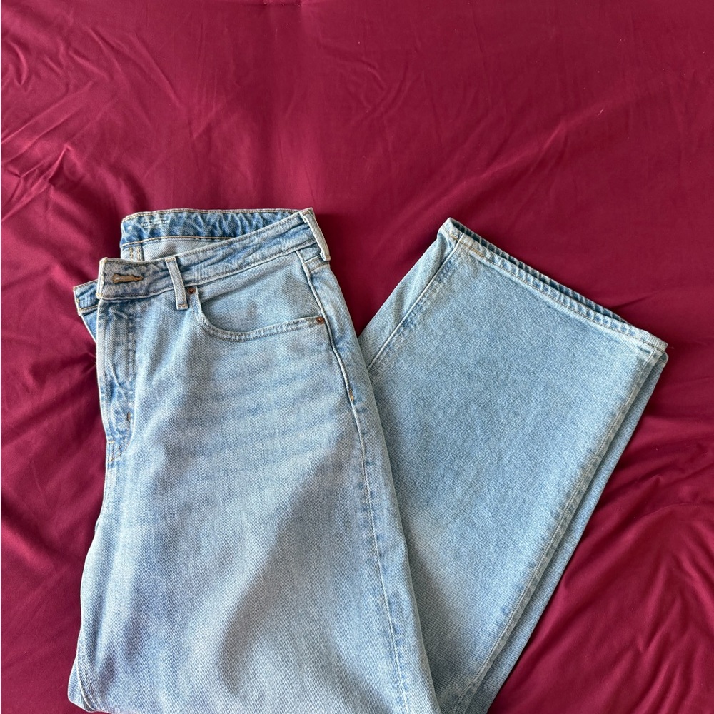 nwot 12 high waisted wide leg jean old navy womens